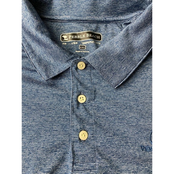 Pebble Beach Golf Course Polo Shirt Mens XXLarge Blue Golf Active Embroidery - Picture 3 of 9